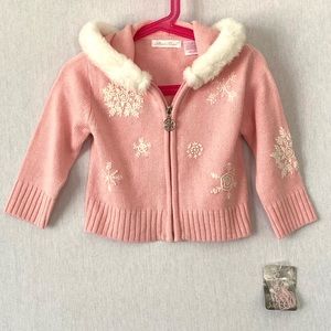 Boutique Brand Knitted Embroidered Hood Cardigan Sweater
